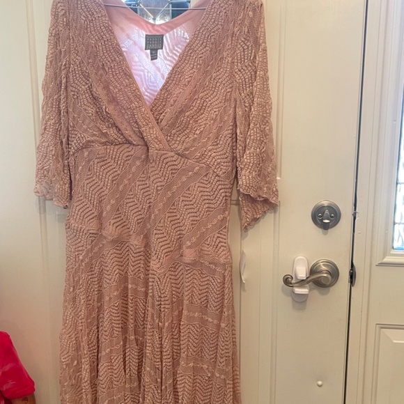Dusty Rose Lace Dress - Picture 3 of 5